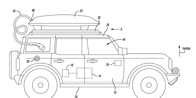 Ford dépose un brevet pour une batterie de rechange pour véhicule électrique sur le toit