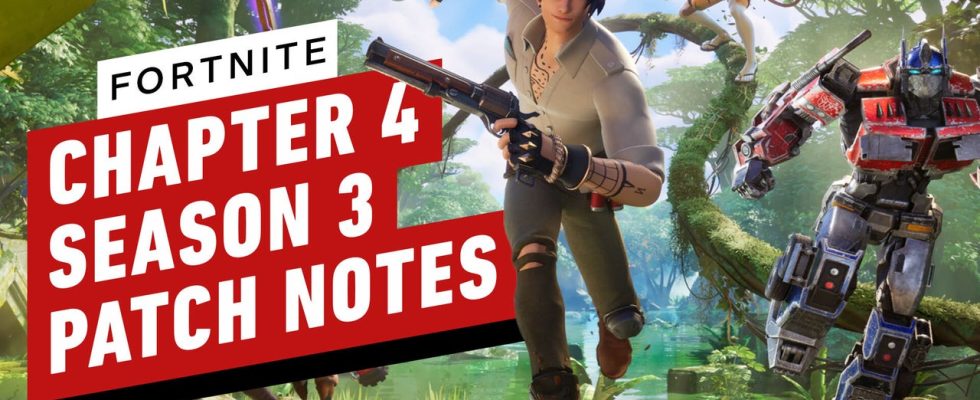 Fortnite Wilds Les plus grands changements dans le chapitre 4 de la saison 3