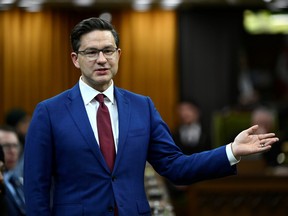 Le chef conservateur Pierre Poilievre à la Chambre des communes.