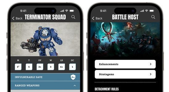 La nouvelle application astucieuse de Warhammer 40K donne gratuitement une grande partie de ses règles de jeu