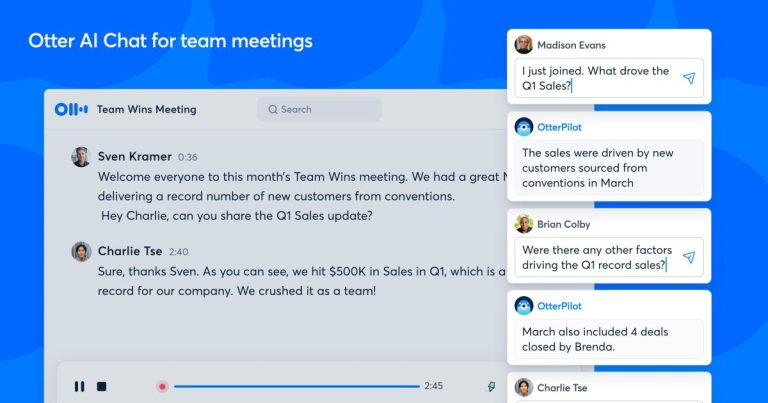 Le chatbot IA d’Otter fait attention pendant les réunions pour que vous n’ayez pas à le faire