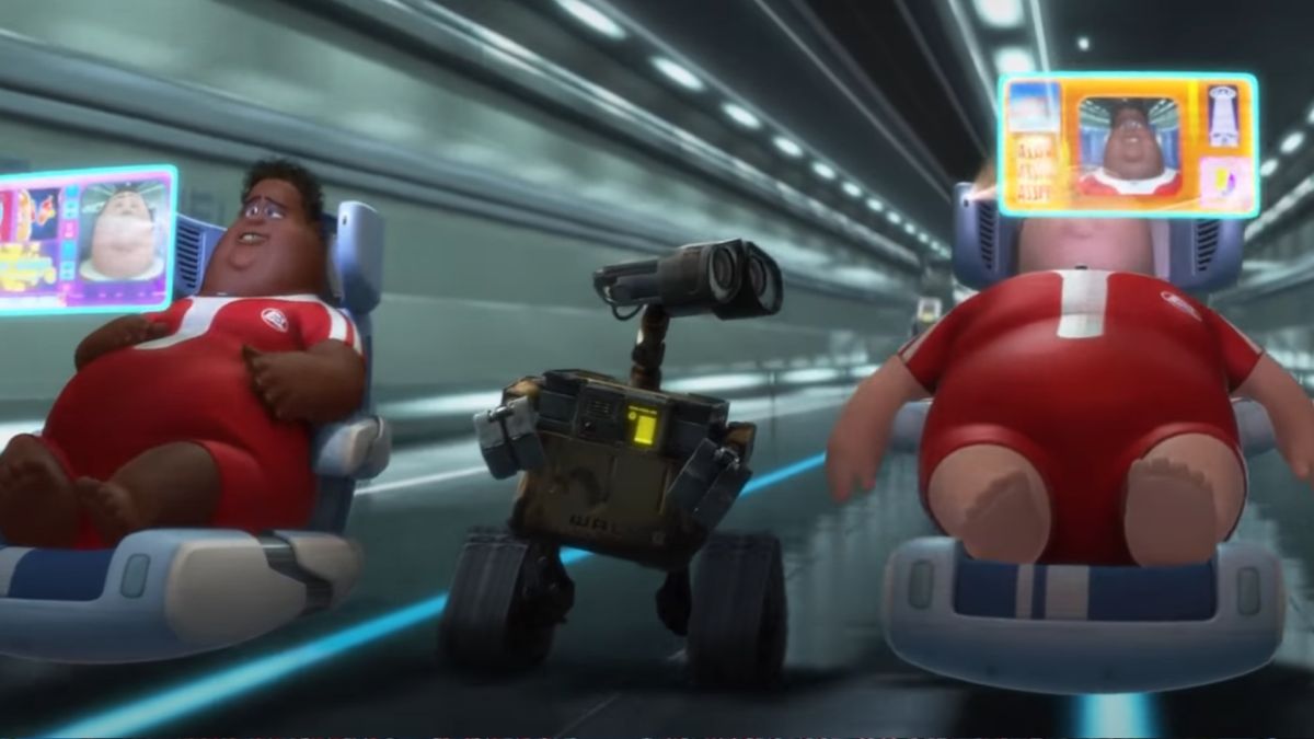 Wall-e tries to communicate with people but they wont even look at him.