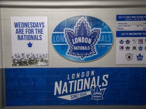 Signalisation des Nationals de Londres au Western Fair Sports Centre.  (Derek Ruttan/The London Free Press)