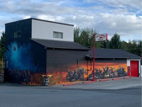 Le club-house de Hells Angel à Nanaimo, l'un des trois forfaits au profit de la province plus tôt cette année.