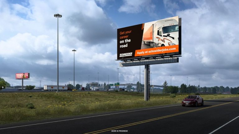 Les entreprises de camionnage réelles essaient d’embaucher des joueurs d’American Truck Simulator avec des publicités dans le jeu