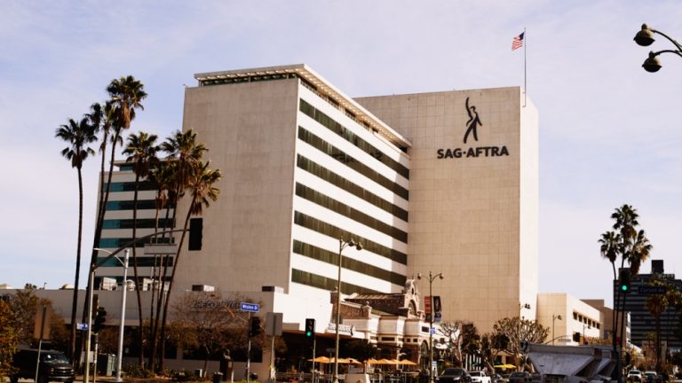 The SAG-AFTRA Building in Los Angeles, California on February 16, 2021.