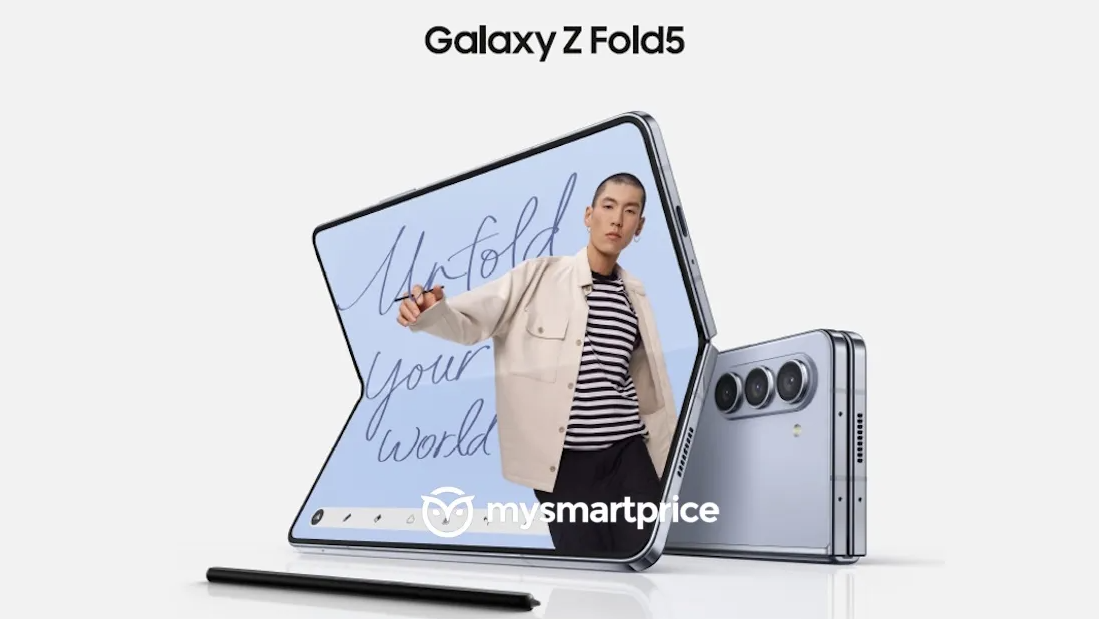 Fuite présumée du rendu de presse du Samsung Galaxy Z Fold 5
