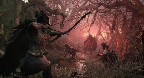 An archer fires at undead nasties in The Lords of the Fallen