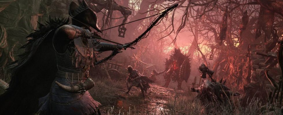 An archer fires at undead nasties in The Lords of the Fallen