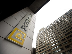 Le bâtiment Postmedia Place, qui abrite le Toronto Sun, est vu à Toronto le 5 avril 2023.