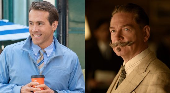 Ryan Reynolds in Free Guy and Kenneth Branagh in Death On The Nile