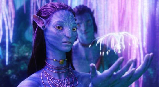 AVATAR, Zoe Saldana, Sam Worthington (back), 2009. TM & Copyright ©20th Century Fox. All rights reserved/Courtesy Everett Collection