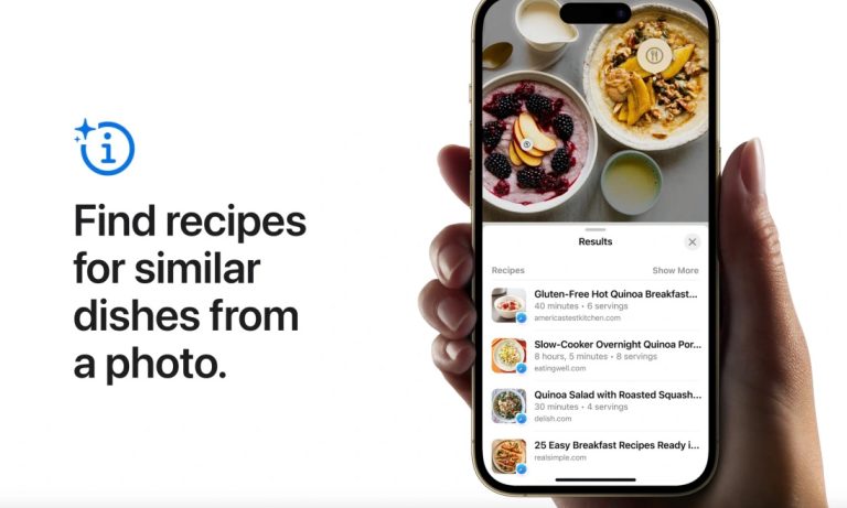 iOS 17 peut suggérer des recettes de plats similaires à partir d’une photo sur votre iPhone