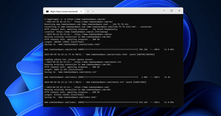 Comment utiliser Wget pour télécharger des fichiers sur la ligne de commande de Windows