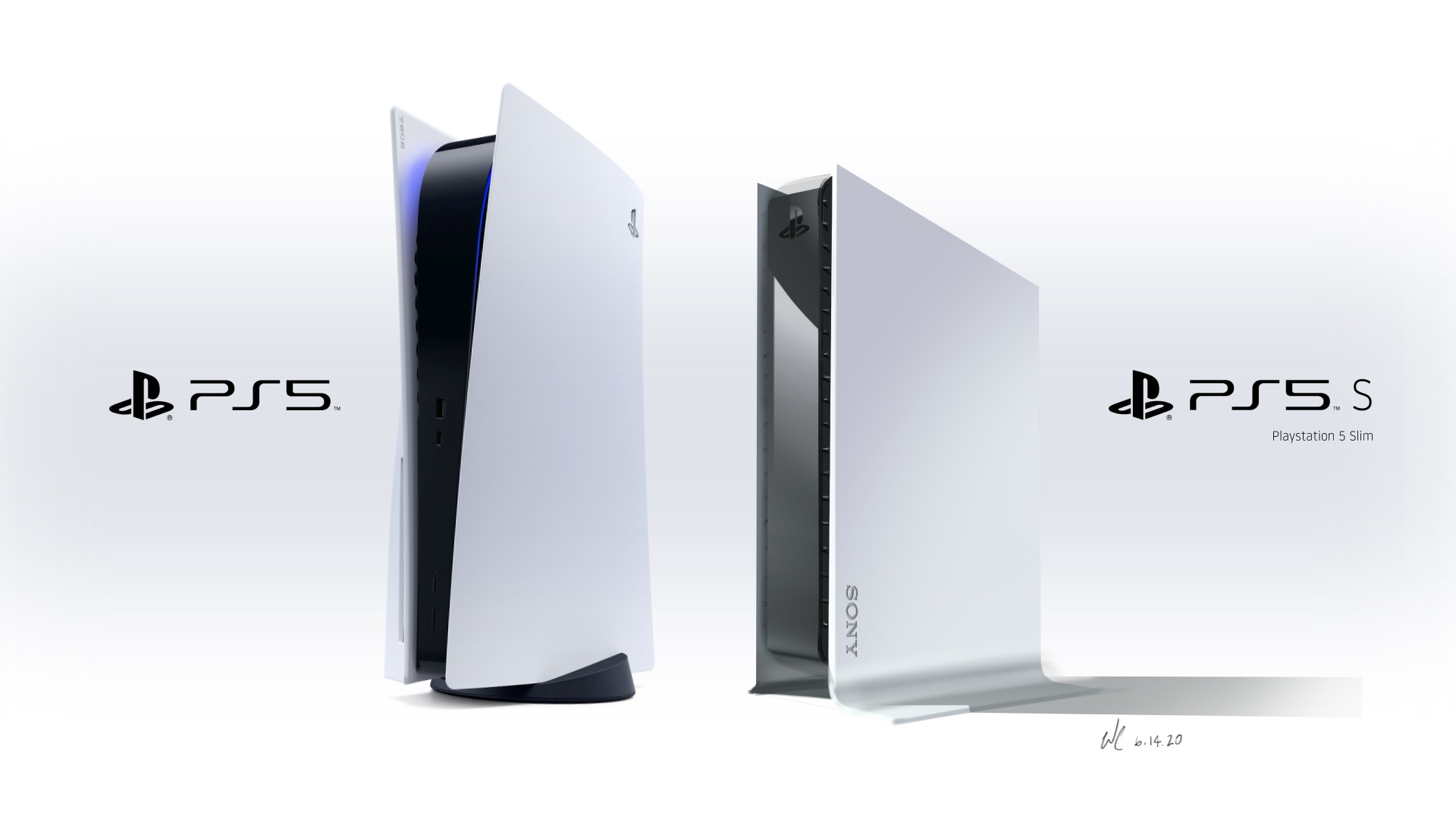 une image d'un concept PS5 Slim