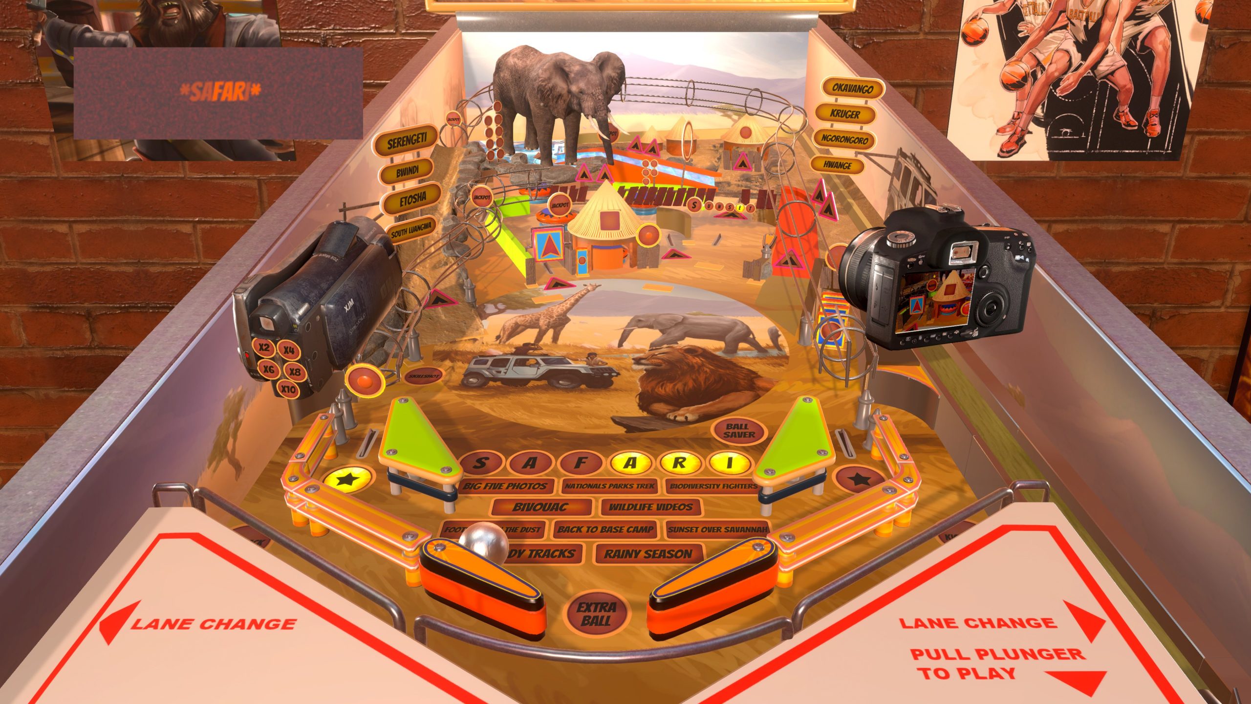 Voyage dans la savane dans Safari Pinball sur Xbox et PC
