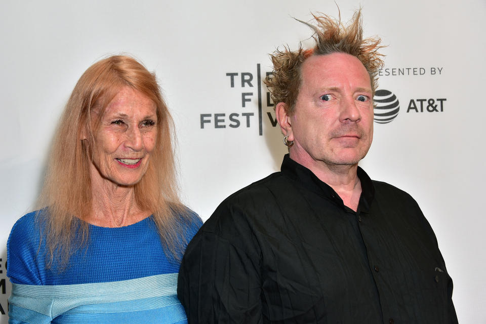 John Lydon photographié avec sa défunte épouse Nora Forster en 2017. (Getty Images)