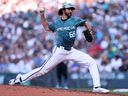 Jordan Romano des Blue Jays de Toronto lance lors du match des étoiles de la MLB au T-Mobile Park le mardi 11 juillet 2023 à Seattle.