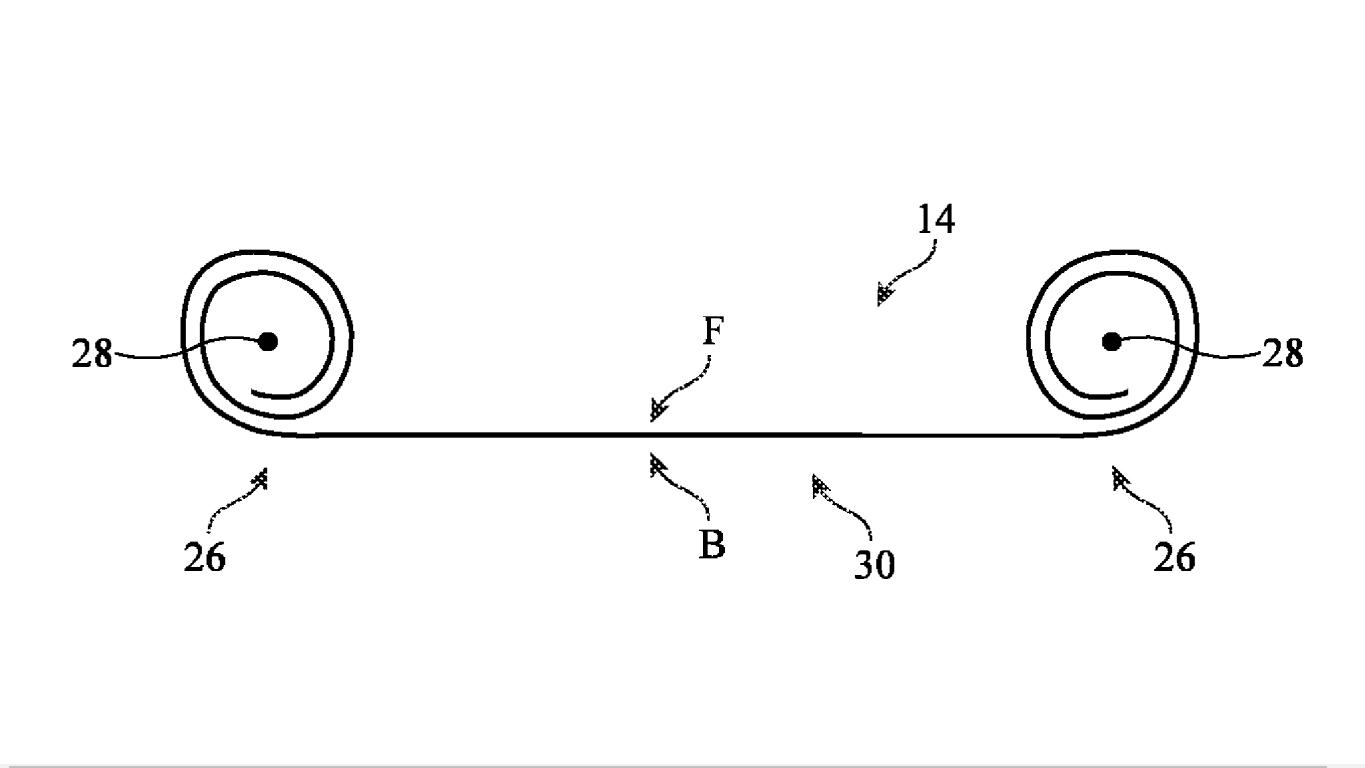 Dessins de brevet d'un téléphone enroulable