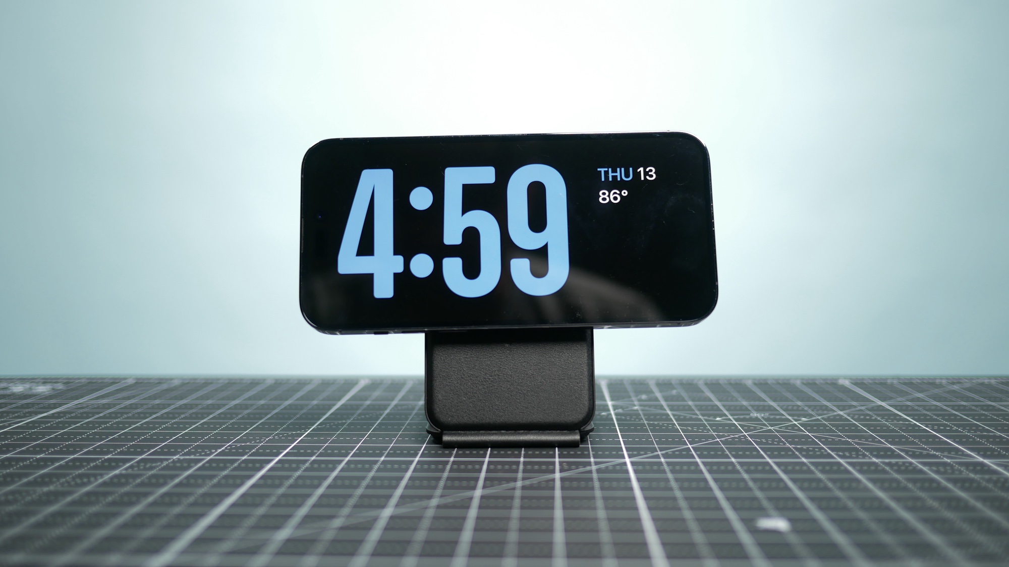 horloge numérique en mode veille ios 17