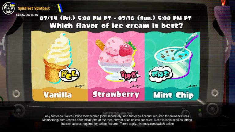 Splatoon 3 annonce un Splatfest sur le thème de la crème glacée
