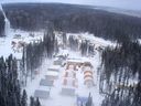 Le camp Esker de Noront Resources Ltd. dans la région du Cercle de feu des basses terres de la baie James en Ontario.