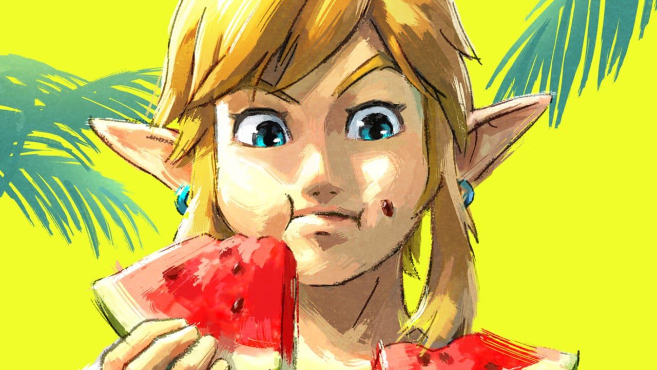 Aléatoire: Link profite d'une gâterie sucrée dans l'art des vacances d'été de Nintendo
