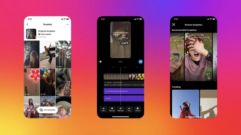 Instagram facilite la création de Reels avec les modèles de l’application