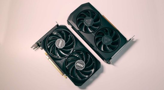 Nvidia GeForce RTX 4060 and AMD Raden RX 7600 side by side