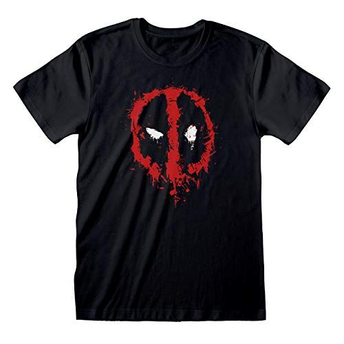 T-shirt Marvel Deadpool avec logo 'splat face'