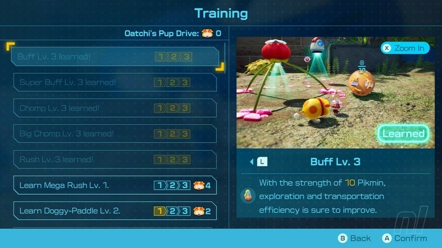 Capacités de Pikmin 4 Oatchi