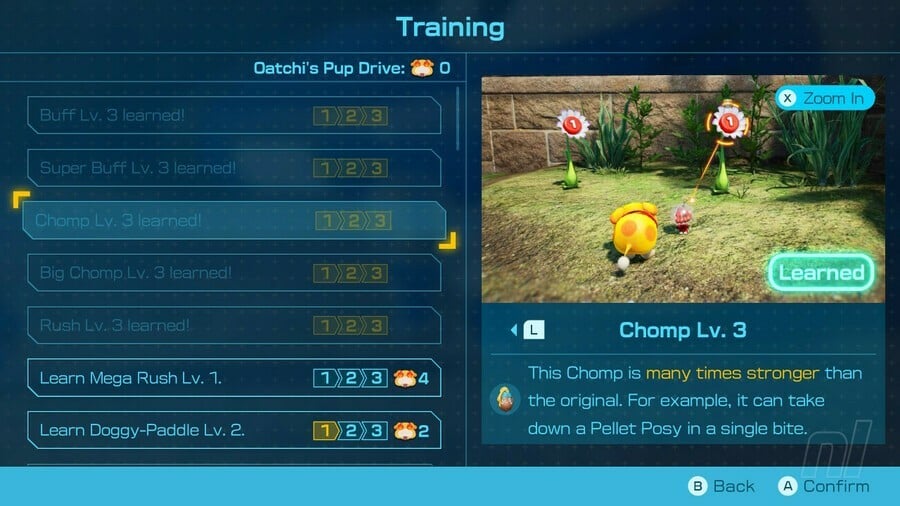 Capacités de Pikmin 4 Oatchi