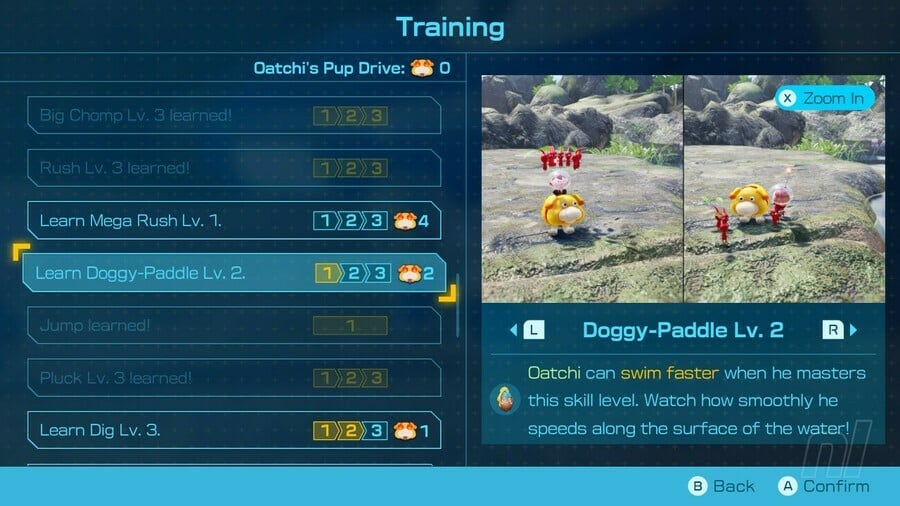 Capacités de Pikmin 4 Oatchi