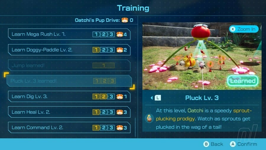 Capacités de Pikmin 4 Oatchi