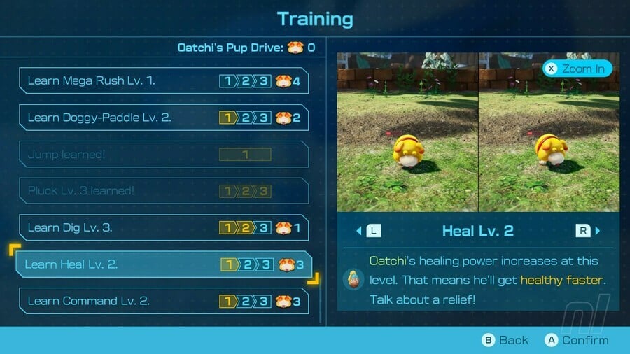 Capacités de Pikmin 4 Oatchi