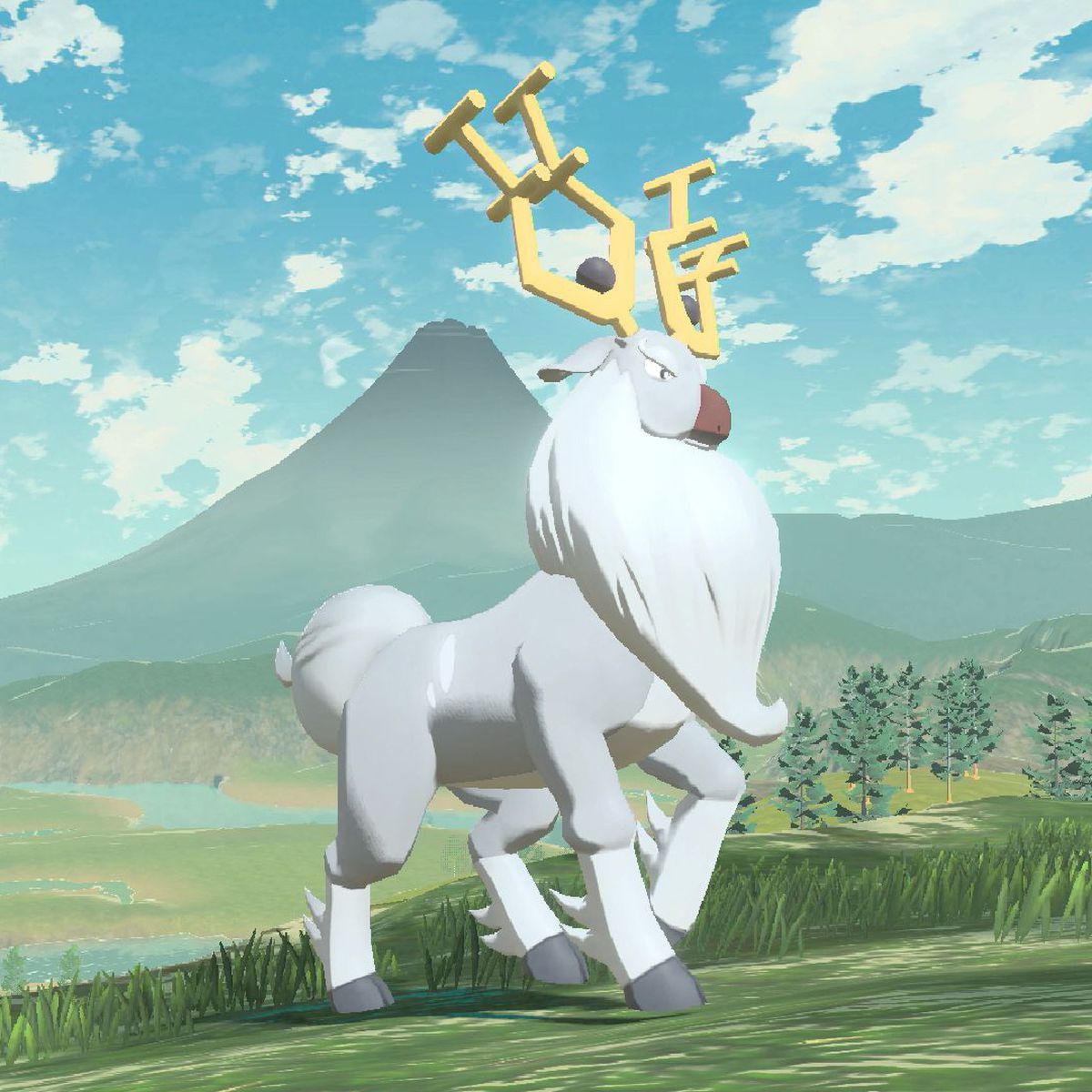 Wyrdeer marchant dans Pokémon Legends: Arceus