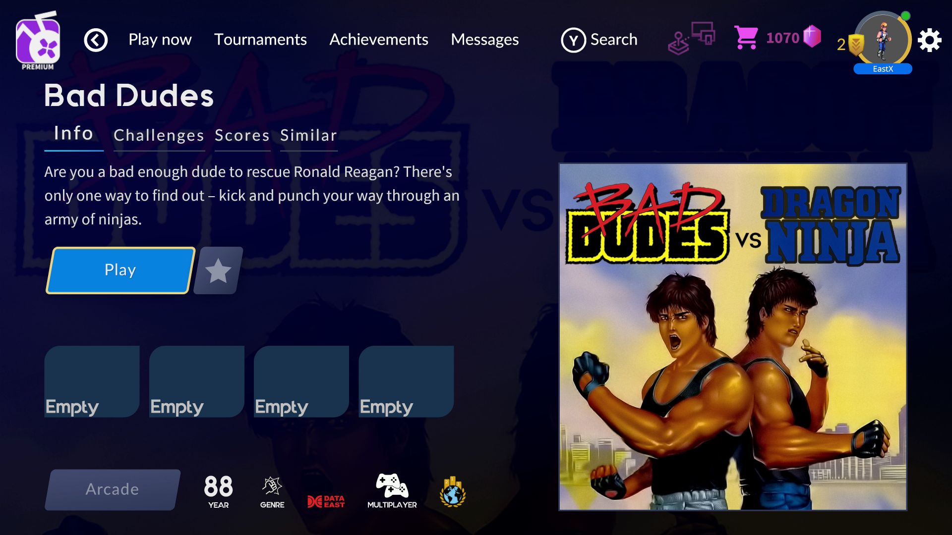 Antstream Arcade Xbox Bad Dudes