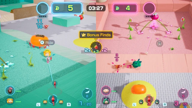 Pikmin transportant un trésor dans Pikmin 4.