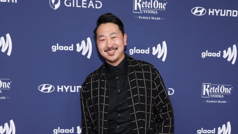 Andrew Ahn at the 34th GLAAD Media Awards held at The Beverly Hilton Hotel on March 30, 2023 in Beverly Hills, California.