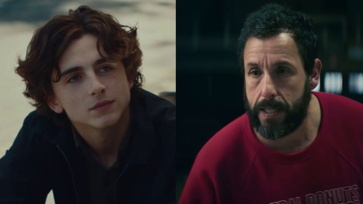 Timothee Chalamet and Adam Sandler