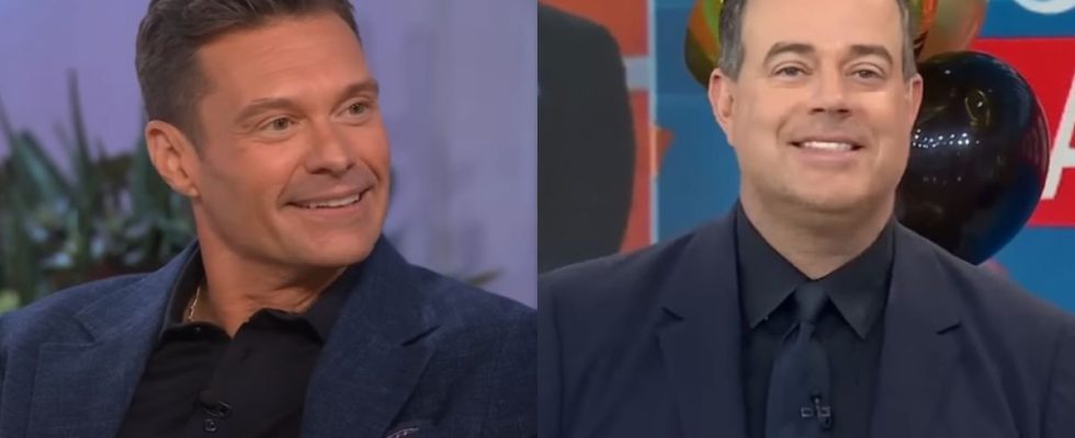 Ryan Seacrest on the Kelly Clarkson Show and Carson Daly on the Today Show.