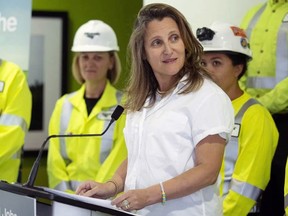 La vice-première ministre Chrystia Freeland.