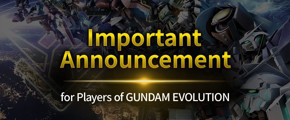 Gundam Evolution mettra fin au service le 29 novembre