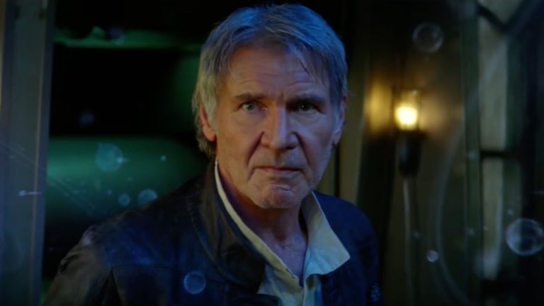 Harrison Ford as Han Solo in Star Wars: The Force Awakens