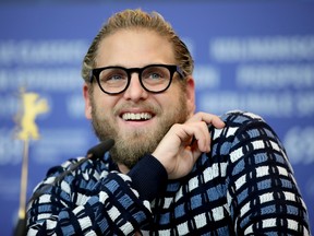 Jonah Hill assiste à la "Milieu des années 90" conférence de presse lors de la 69e Berlinale International Film Festival Berlin au Grand Hyatt Hotel le 10 février 2019 à Berlin, Allemagne.