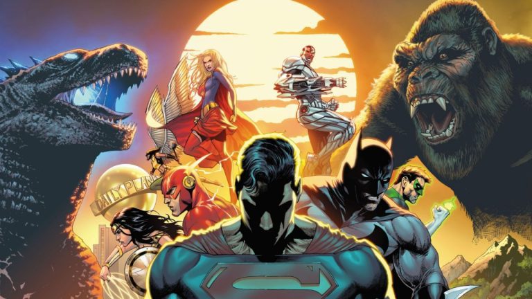 Justice League Vs.  Godzilla contre.  Kong est une véritable bande dessinée qui inclut de vrais sons de monstres