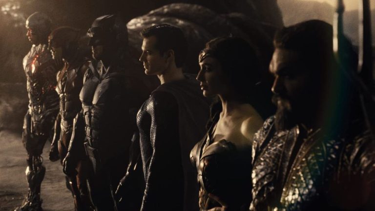 Live-action Justice League members grouped together