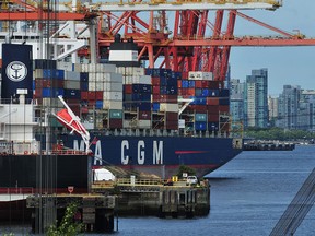 Le port de Vancouver, l'un des 30 ports de la Colombie-Britannique touchés par la grève.