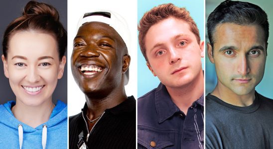 TikTok comedy stars, clockwise from top left: Jake Shane, DeMarcus Shawn, Chrissy Allen and Rahul Rai