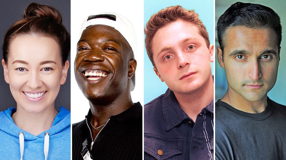 TikTok comedy stars, clockwise from top left: Jake Shane, DeMarcus Shawn, Chrissy Allen and Rahul Rai